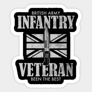 British Army Infantry Veteran (distressed) Sticker